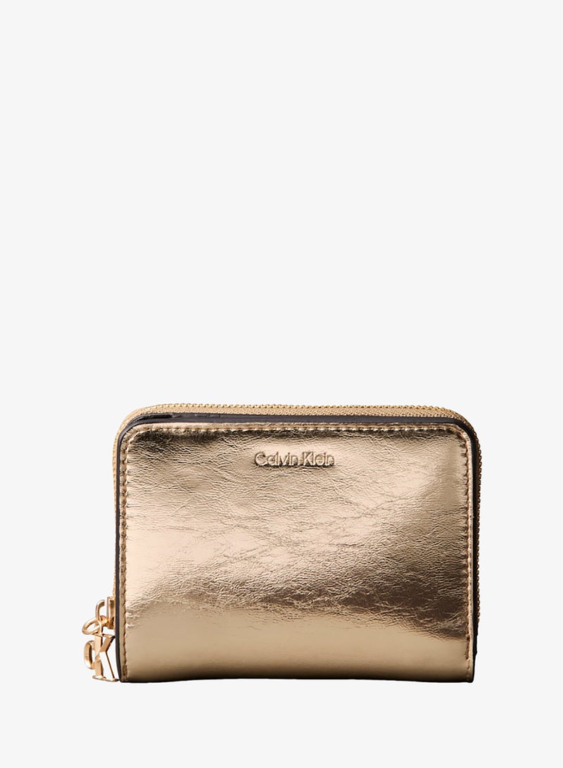 CALVIN KLEIN Metallic Monogram Zip Wallet - Image 1